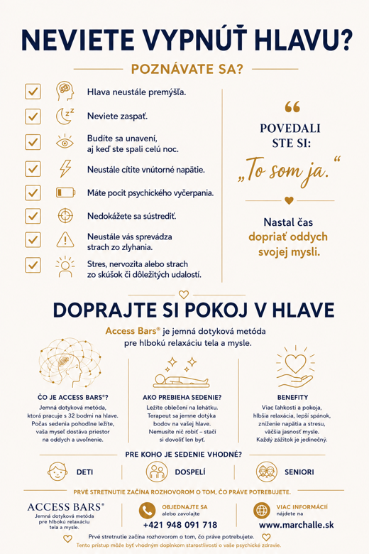 Neviete vypnúť hlavu? Doprajte si pokoj v hlave.