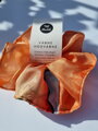 Hodvábna ručne maľovaná scrunchie - červený mix
