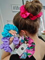 Hodvábna scrunchie - malinová