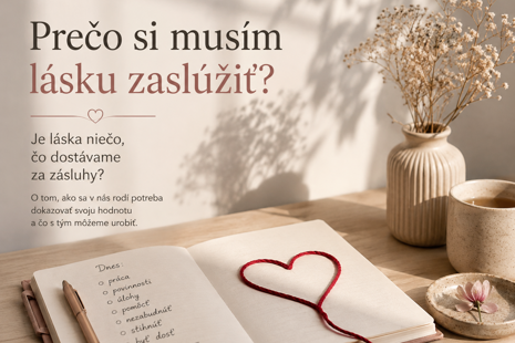 Zápisník so srdcom ako symbol lásky, prijatia a sebahodnoty